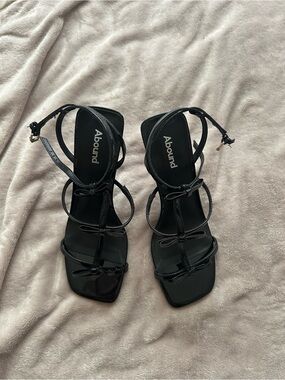 Abound Black Strappy Heels